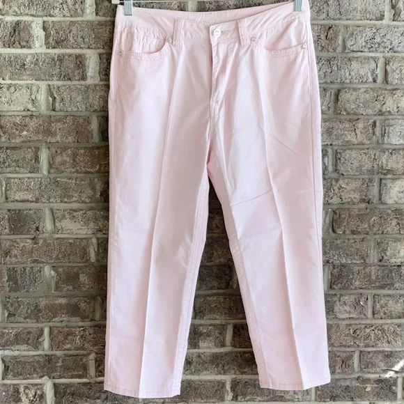 Ethyl jeans two capri size 8 colors pale pink and orange - Picture 6 of 12